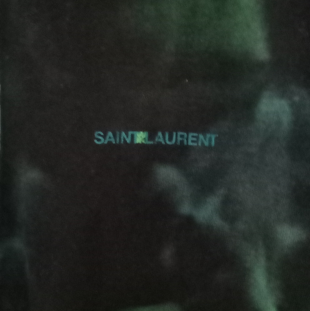Ysl Saint Laurent Paris XXL tide dye navy blue and money green - Picture 3 of 4
